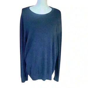 Hawker Rye men’s Cashmere Blend navy crew neck sweater Large.